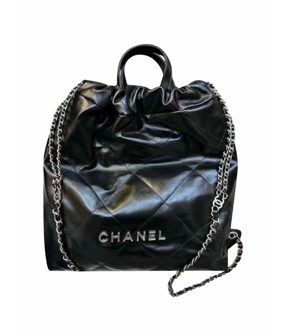 CHANEL Черная кожаная сумка через плечо, фото 1