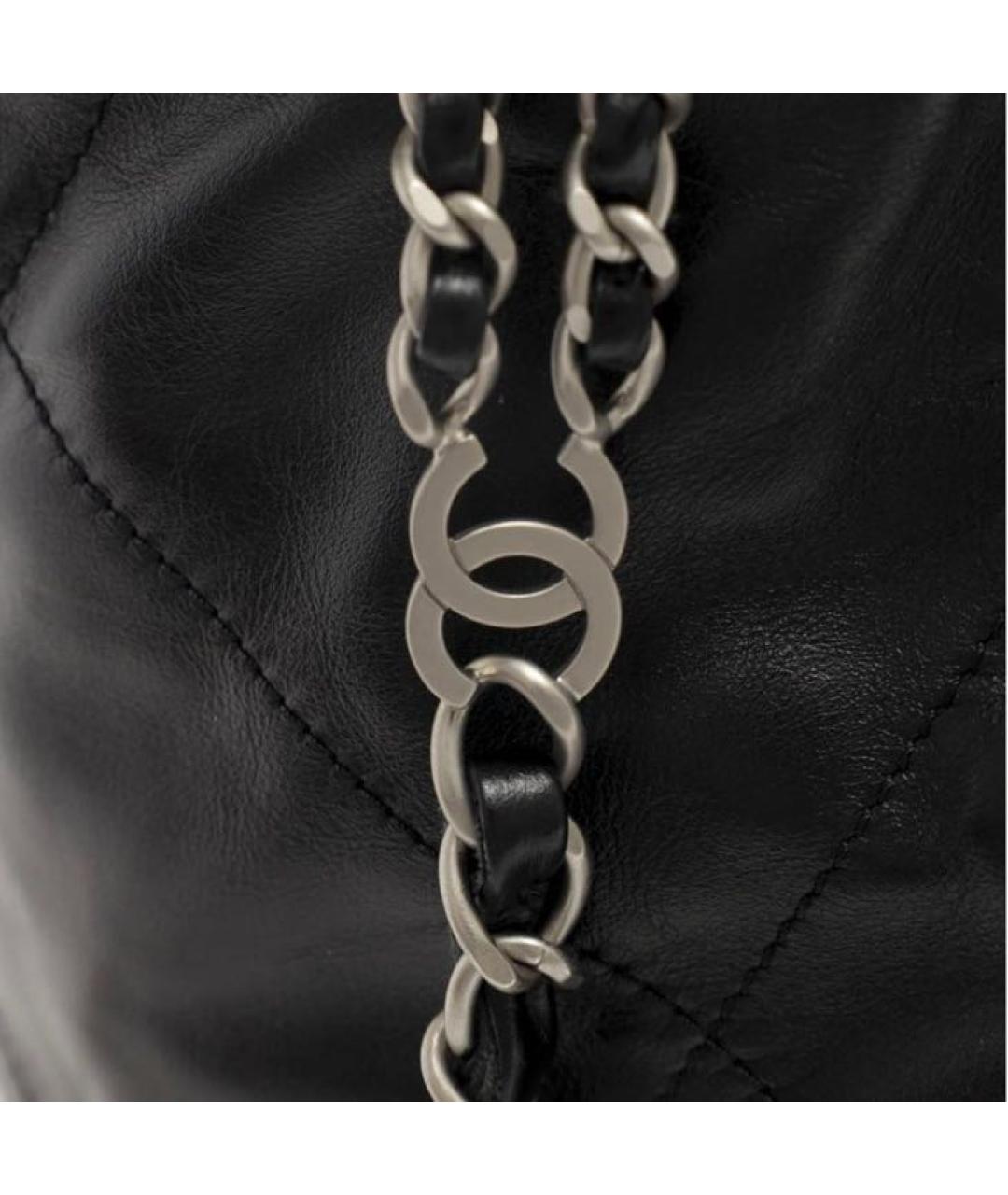 CHANEL Черная кожаная сумка через плечо, фото 5