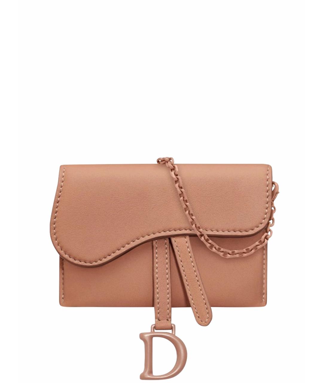 CHRISTIAN DIOR Бежевая кожаная сумка через плечо, фото 9