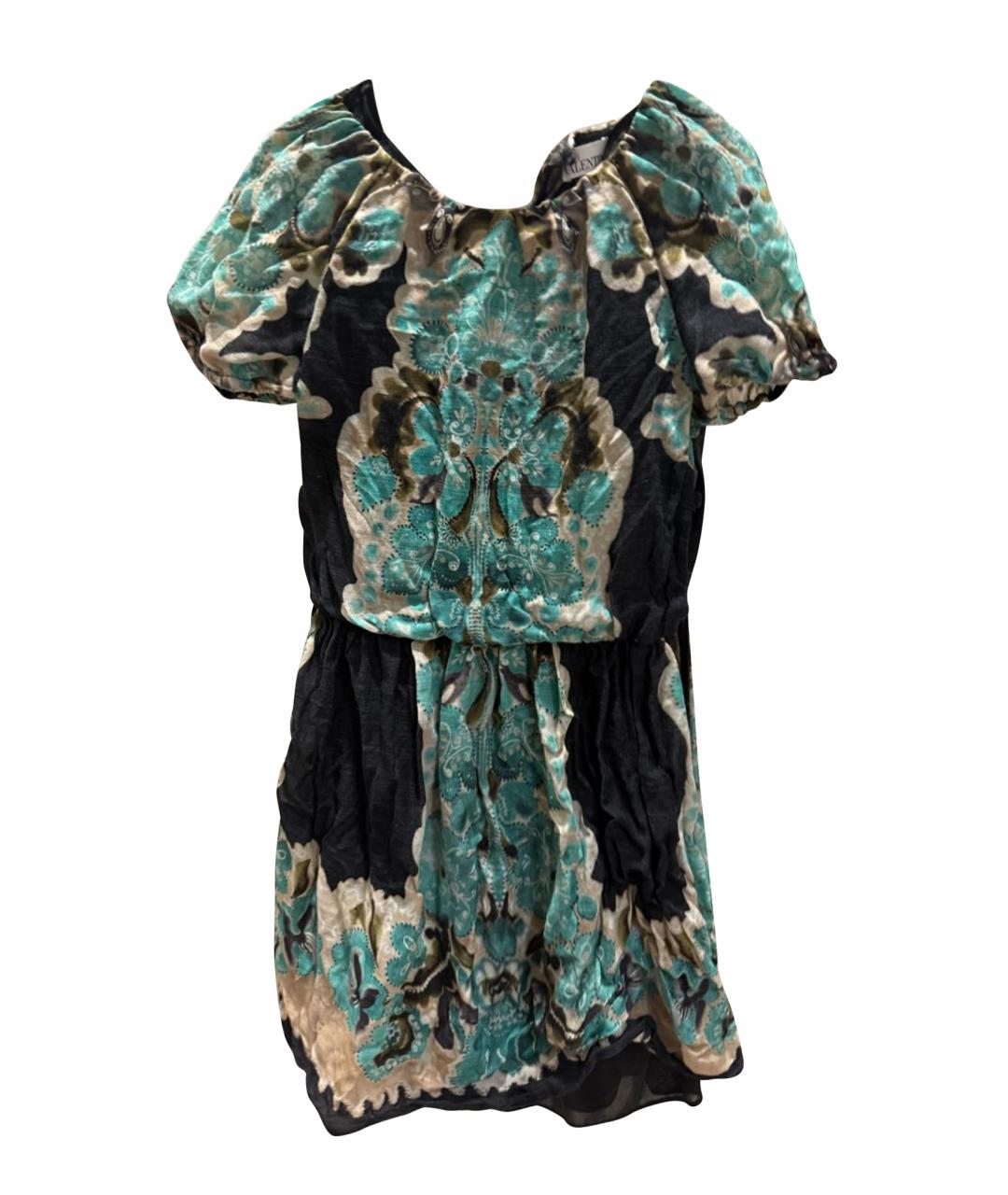 RED VALENTINO Мульти льняное повседневное платье, фото 4