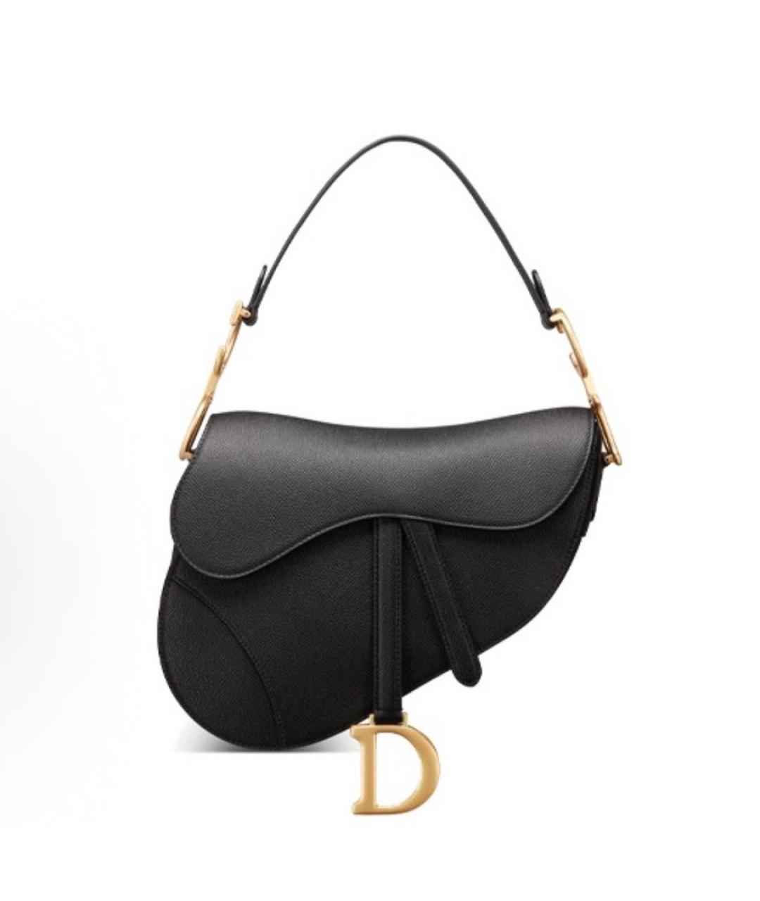 CHRISTIAN DIOR Черная кожаная сумка через плечо, фото 9