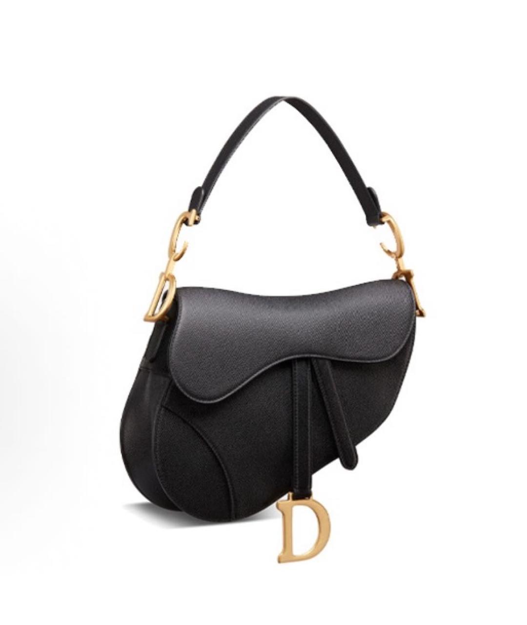 CHRISTIAN DIOR Черная кожаная сумка через плечо, фото 2