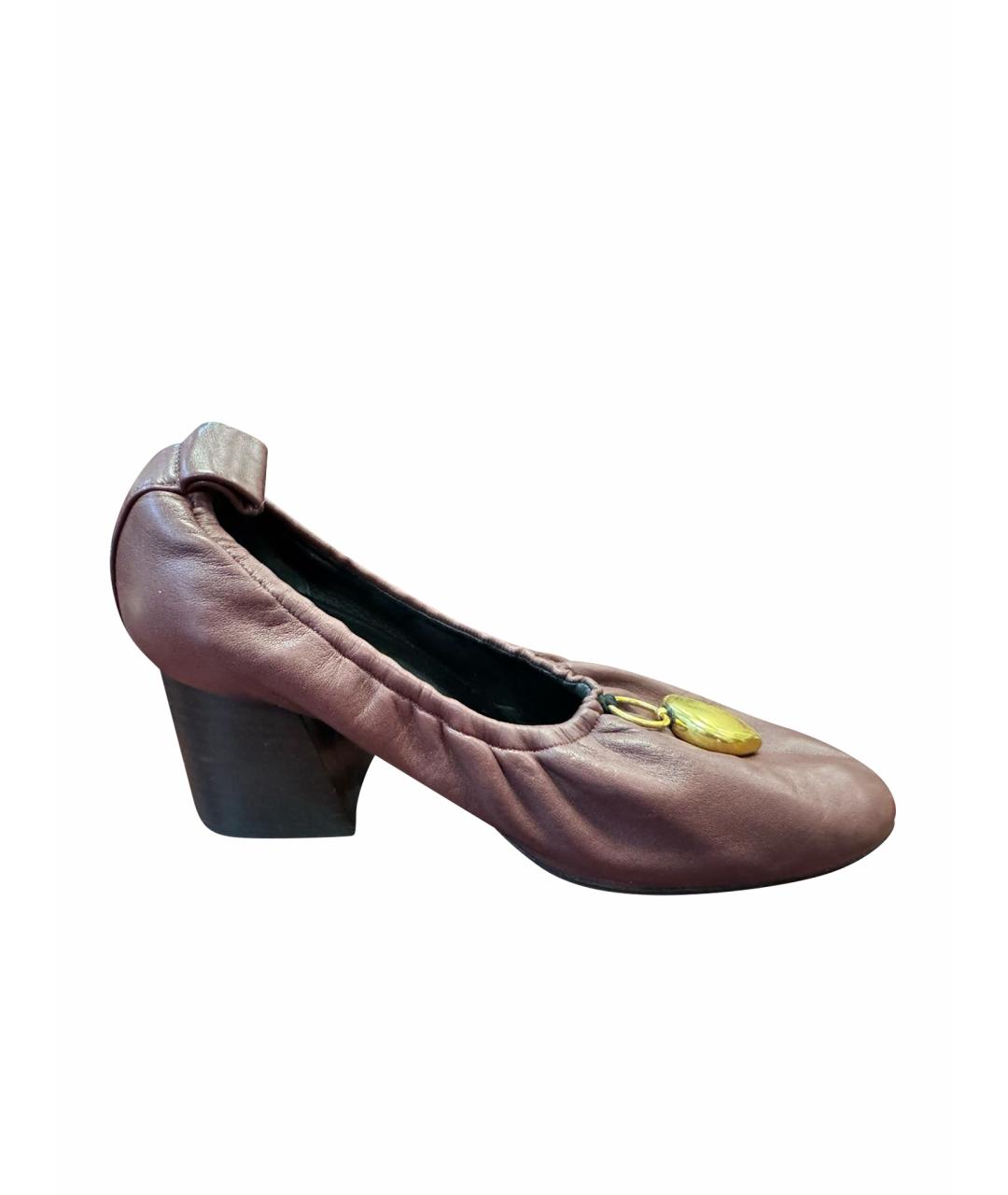 CELINE Бордовые кожаные туфли, фото 1