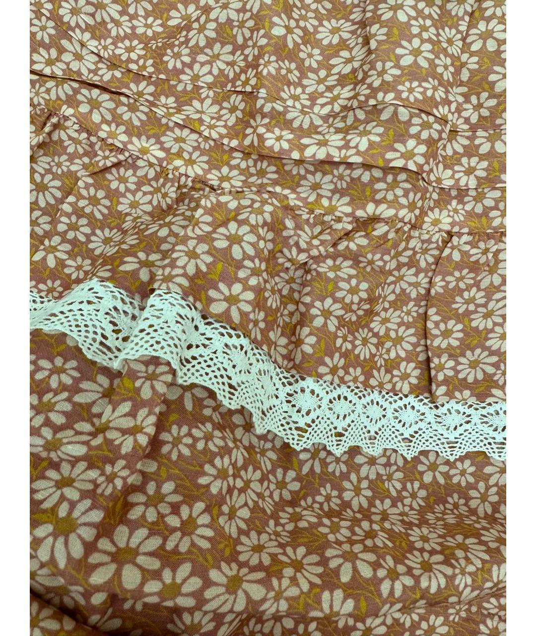 MAJE Коралловое льняное повседневное платье, фото 4