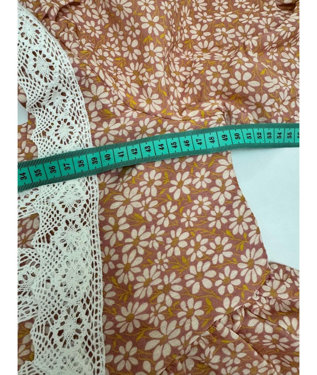 MAJE Коралловое льняное повседневное платье, фото 5