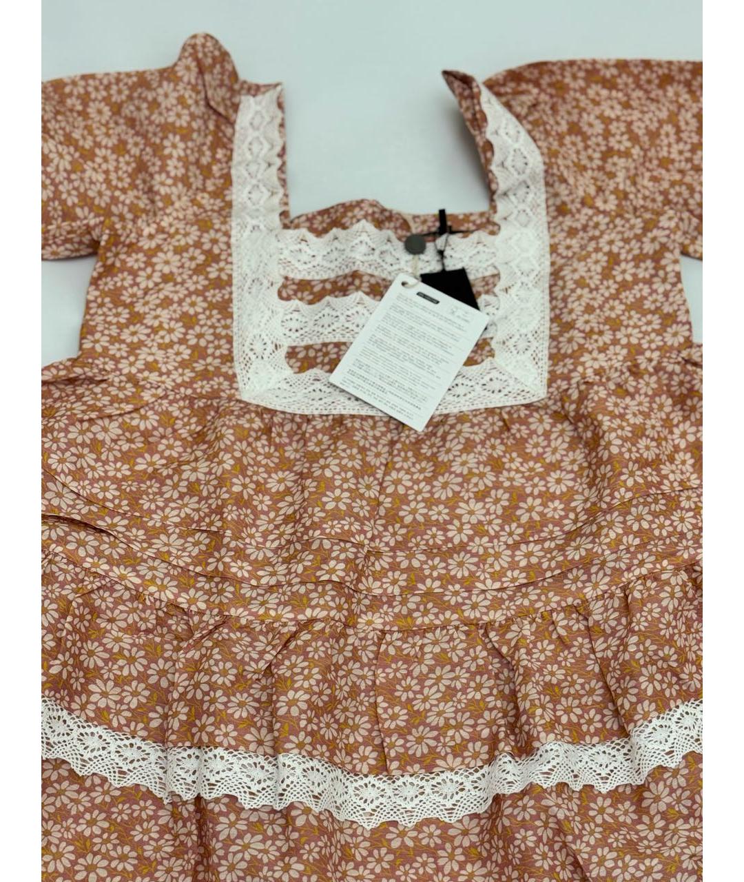 MAJE Коралловое льняное повседневное платье, фото 2