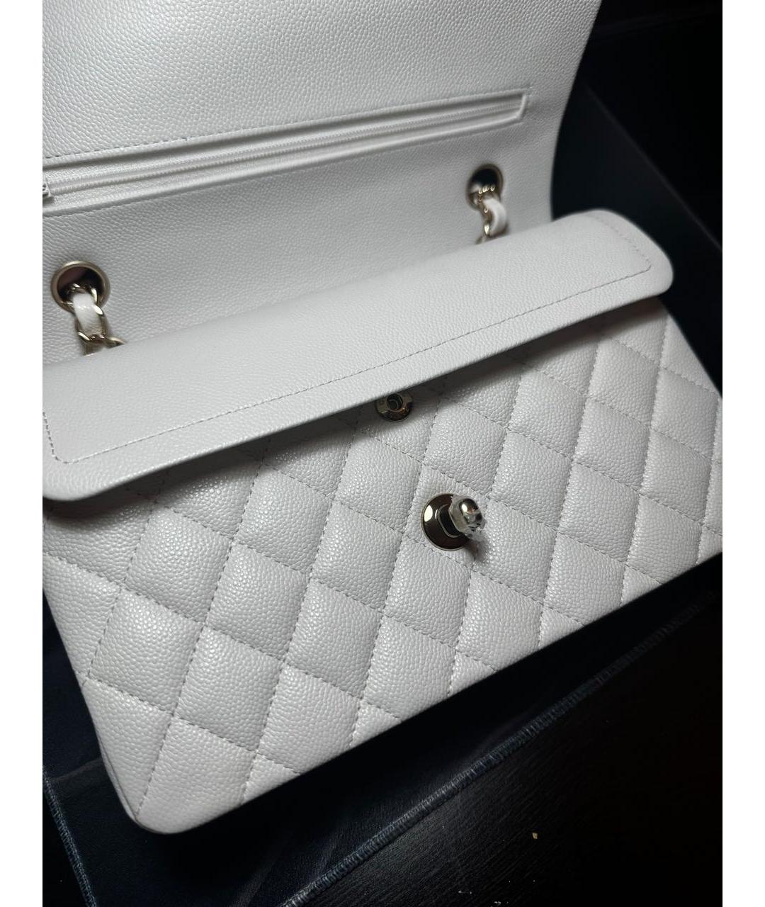 CHANEL Белая кожаная сумка тоут, фото 4