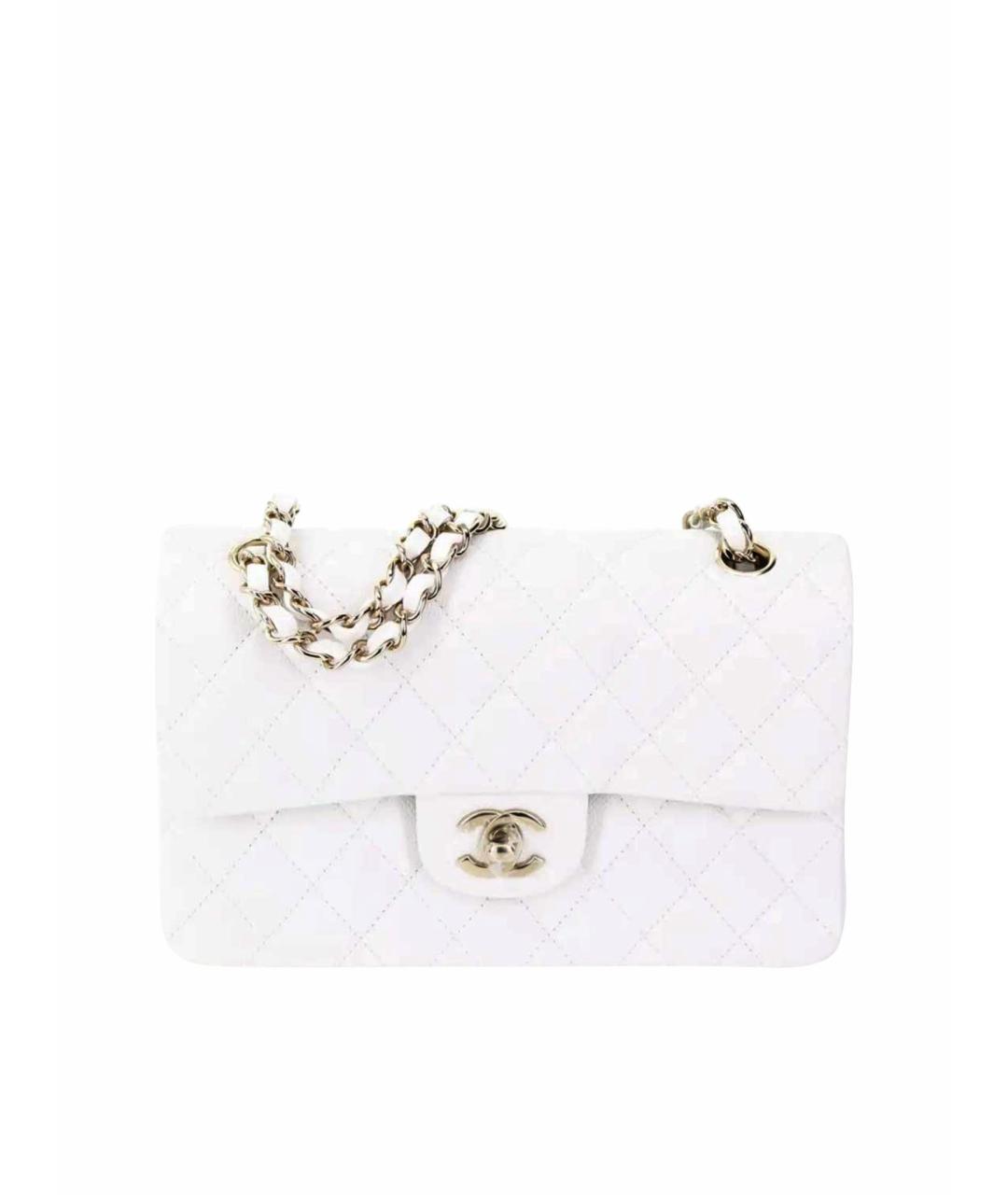 CHANEL Белая кожаная сумка тоут, фото 1