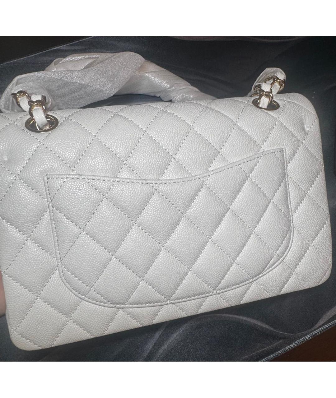 CHANEL Белая кожаная сумка тоут, фото 5