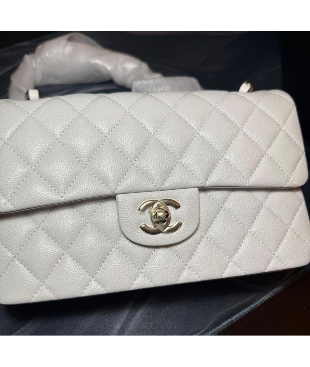 CHANEL Белая кожаная сумка тоут, фото 3