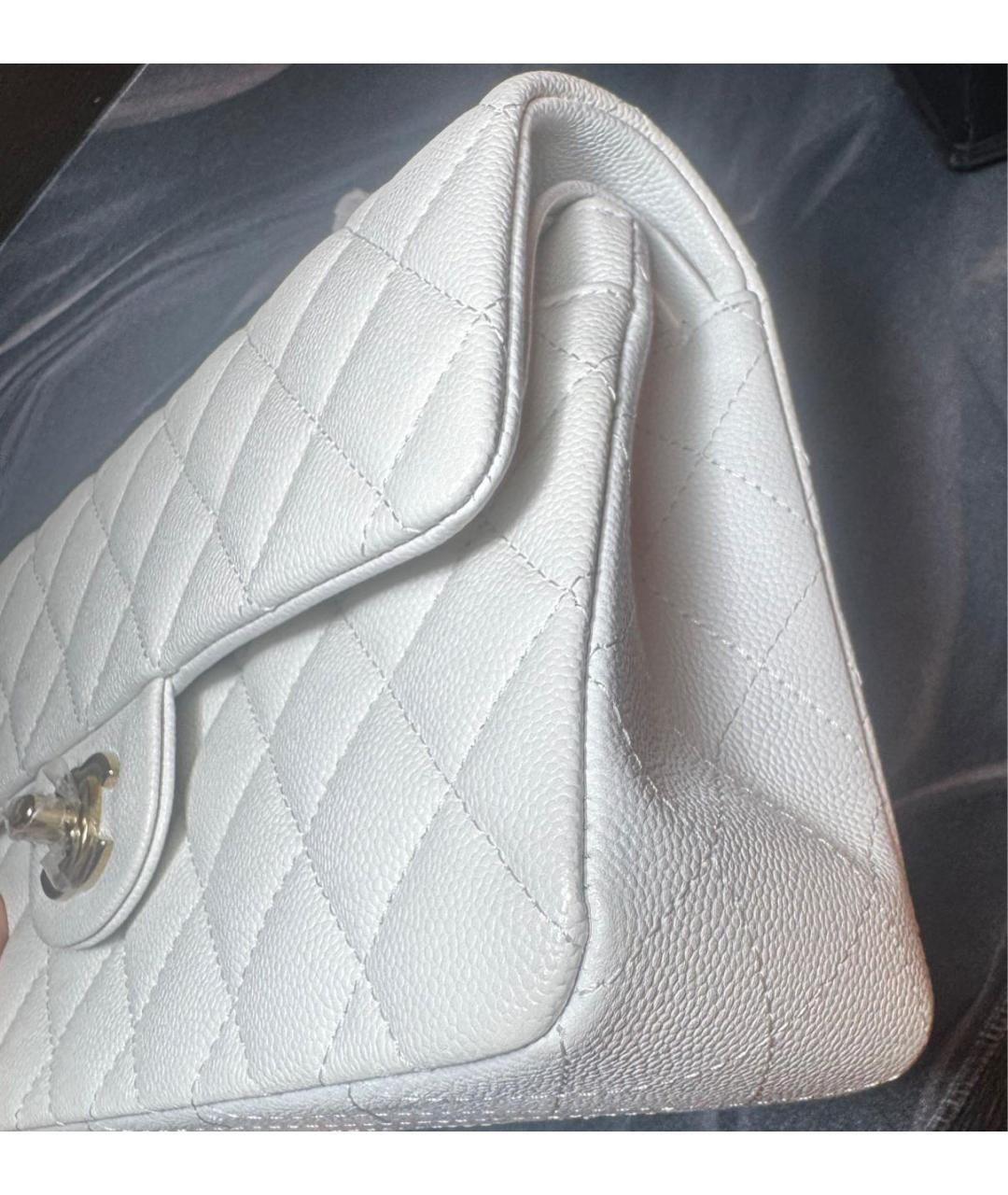 CHANEL Белая кожаная сумка тоут, фото 7