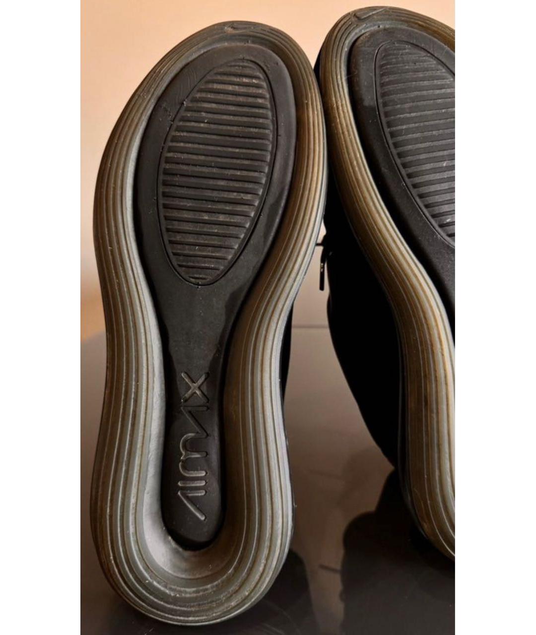 NIKE Черные текстильные низкие кроссовки / кеды, фото 5