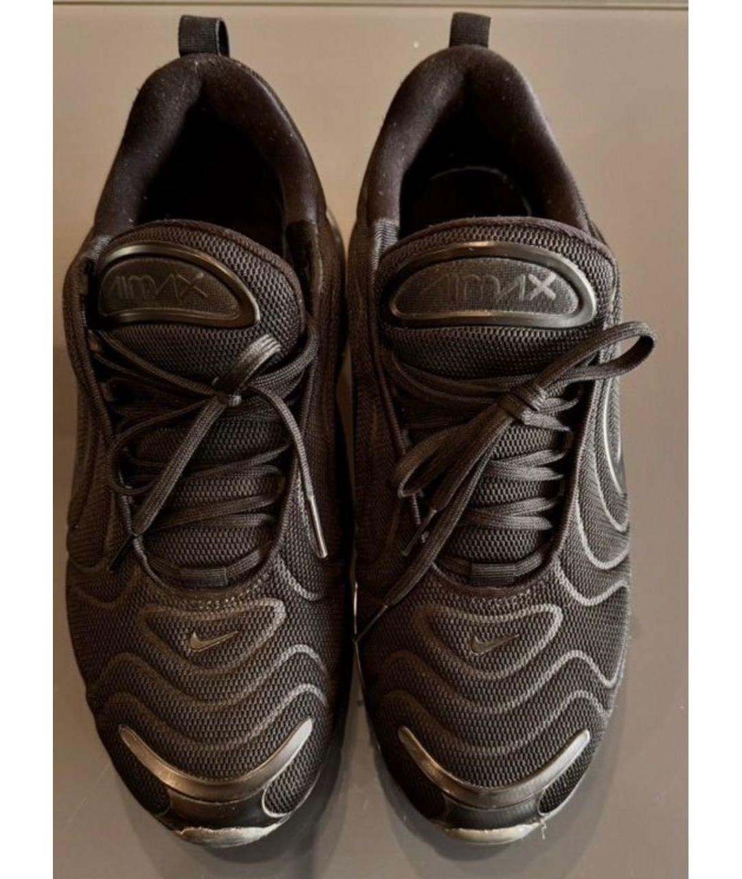 NIKE Черные текстильные низкие кроссовки / кеды, фото 2