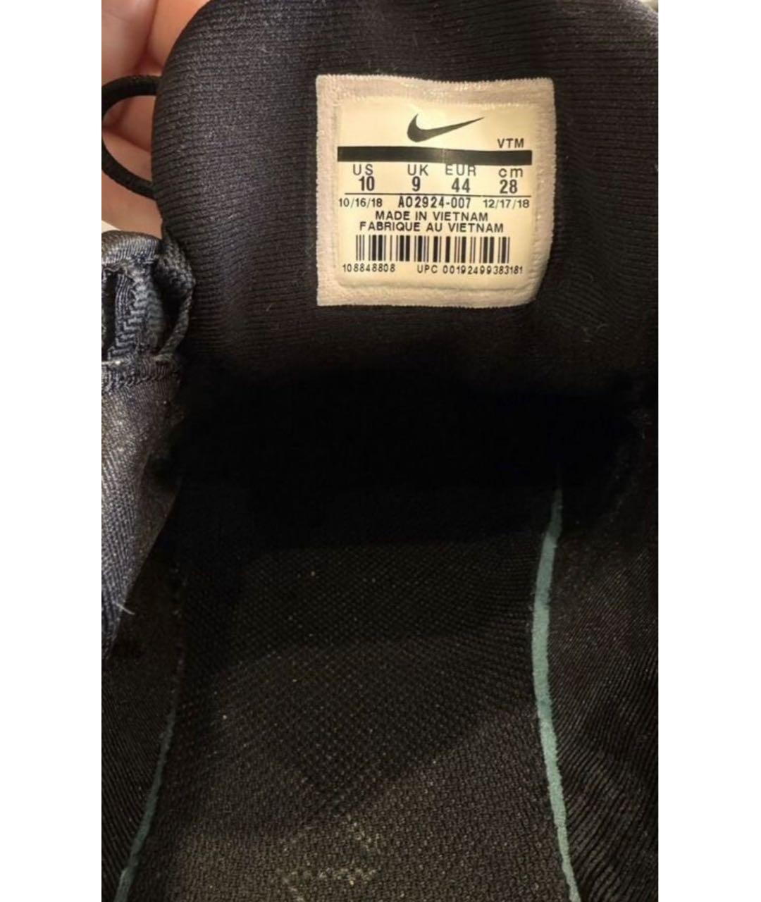 NIKE Черные текстильные низкие кроссовки / кеды, фото 4