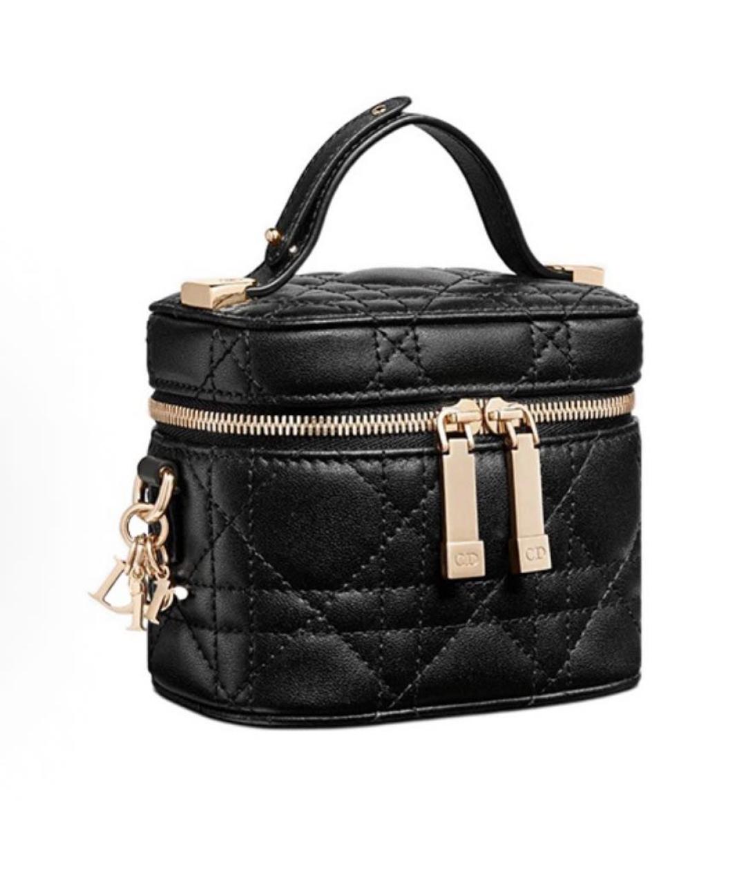 CHRISTIAN DIOR Черная кожаная сумка через плечо, фото 2