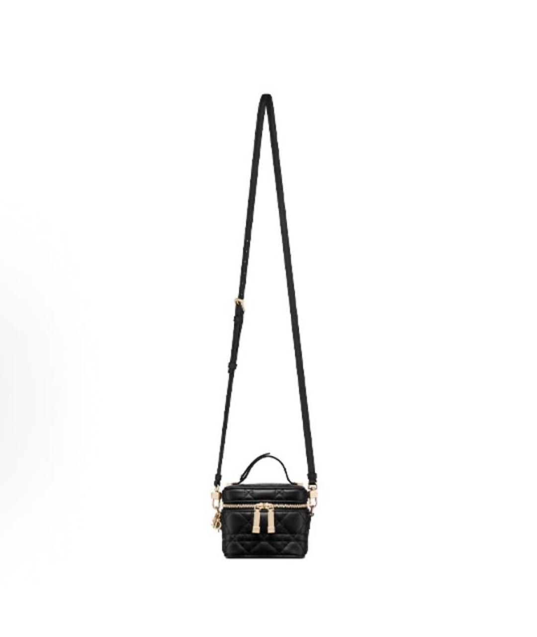 CHRISTIAN DIOR Черная кожаная сумка через плечо, фото 5