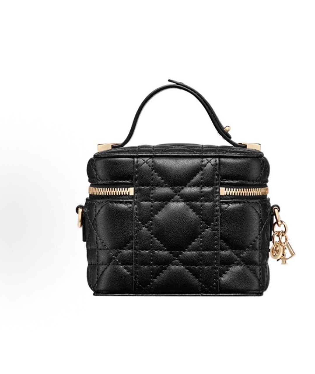 CHRISTIAN DIOR Черная кожаная сумка через плечо, фото 3