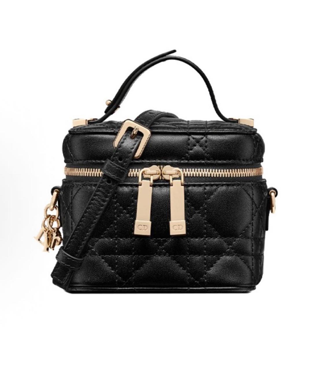 CHRISTIAN DIOR Черная кожаная сумка через плечо, фото 9