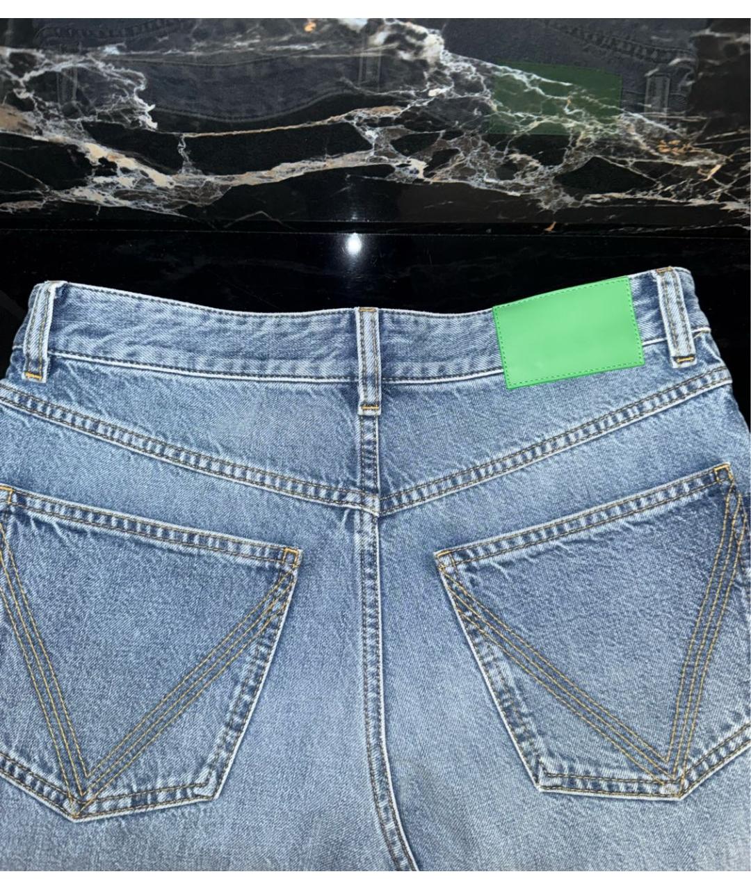 BOTTEGA VENETA Голубые хлопковые прямые джинсы, фото 8