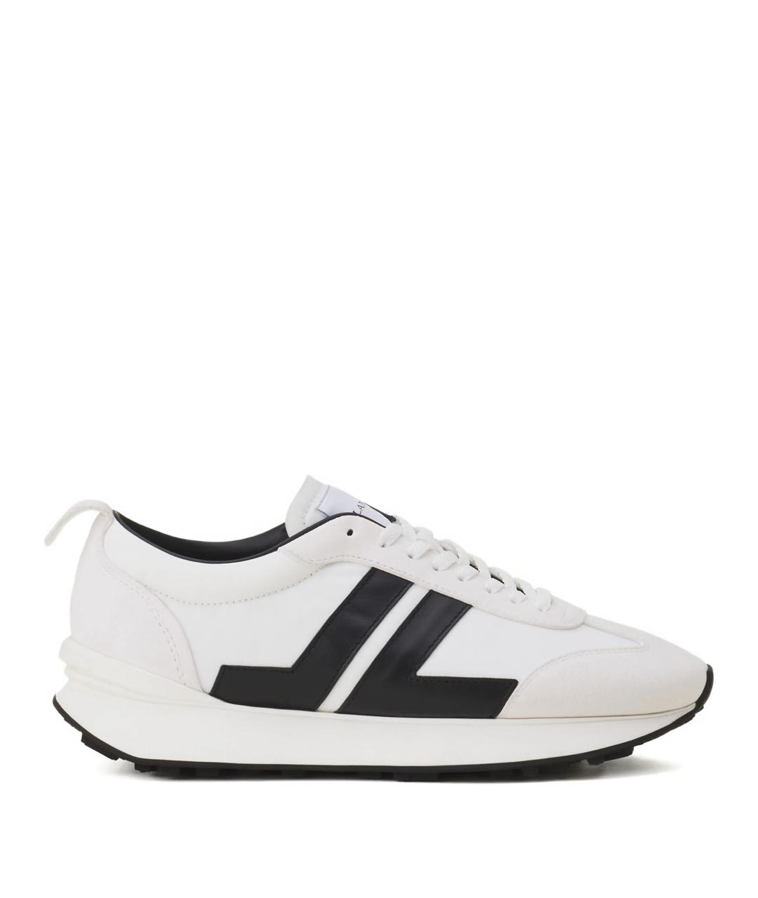 LANVIN Белые синтетические низкие кроссовки / кеды, фото 1