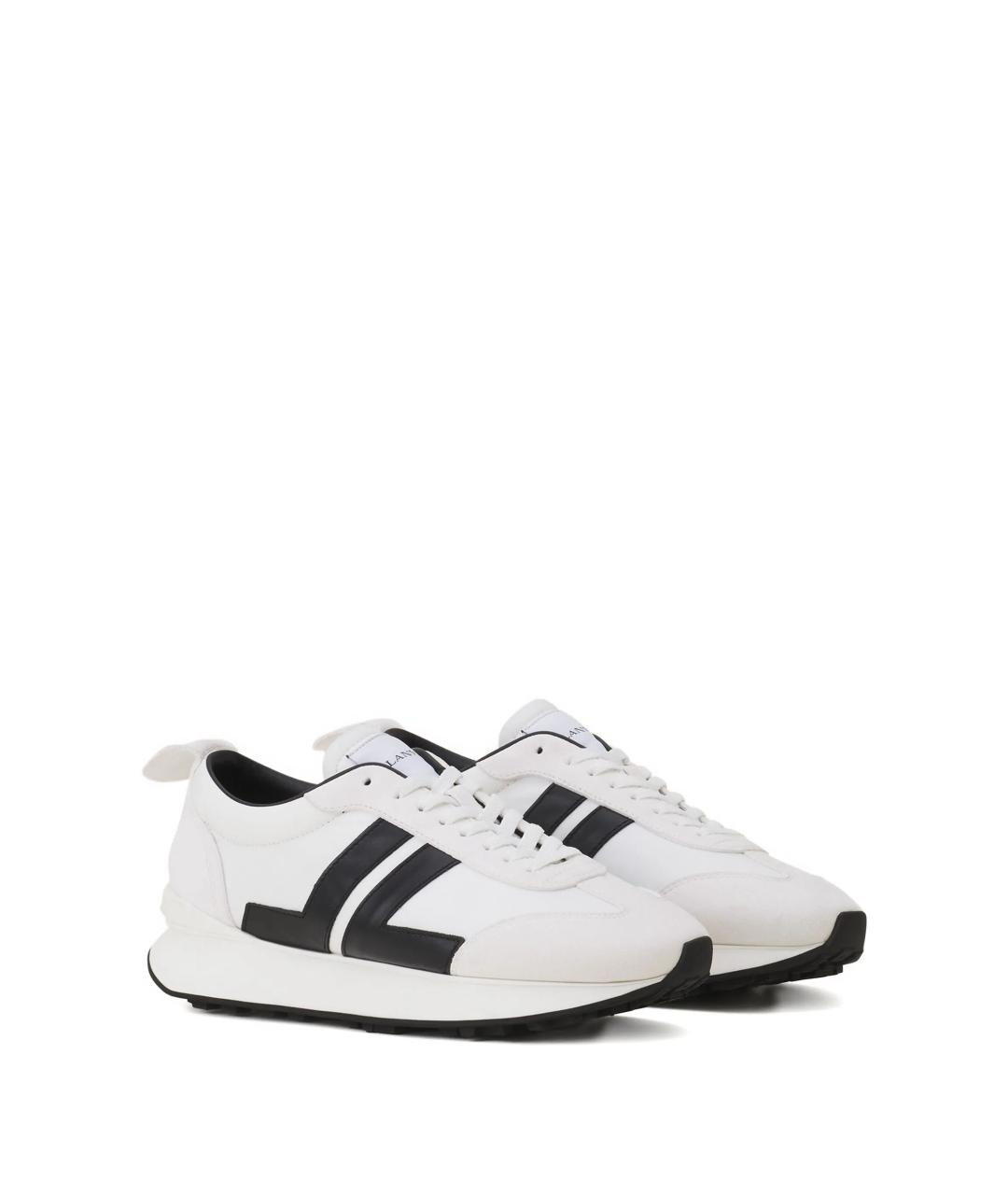 LANVIN Белые синтетические низкие кроссовки / кеды, фото 2