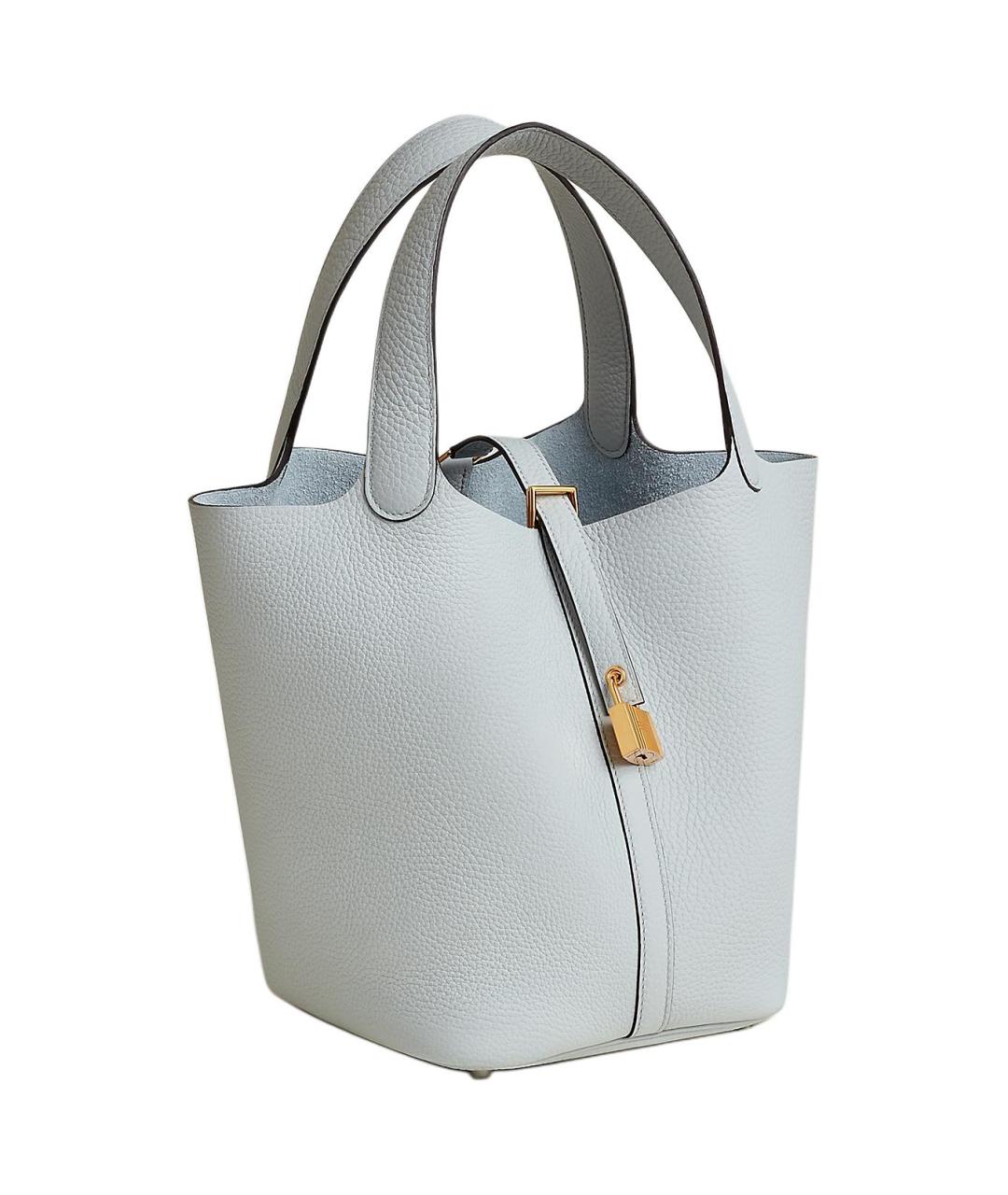 HERMES Голубая кожаная сумка через плечо, фото 2