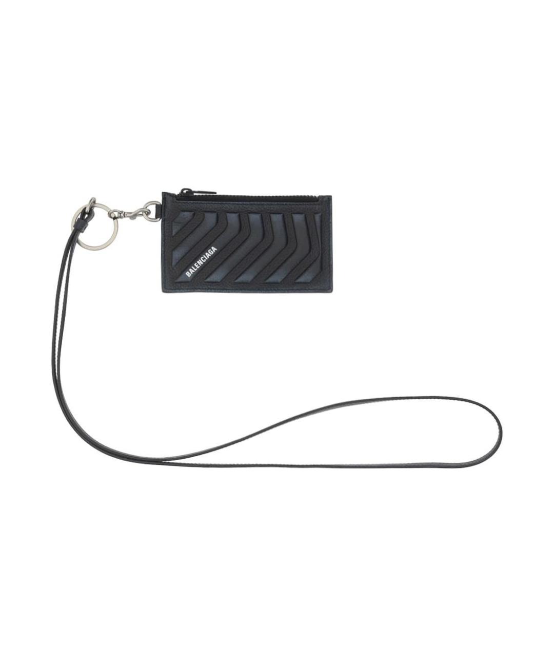 BALENCIAGA Черный кожаный кардхолдер, фото 4
