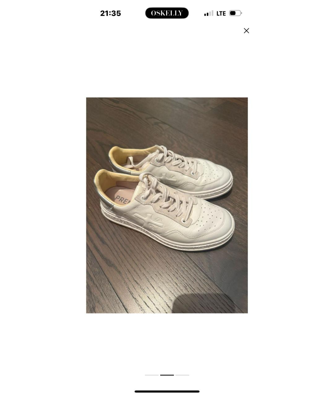 PREMIATA Белые кожаные кеды, фото 2