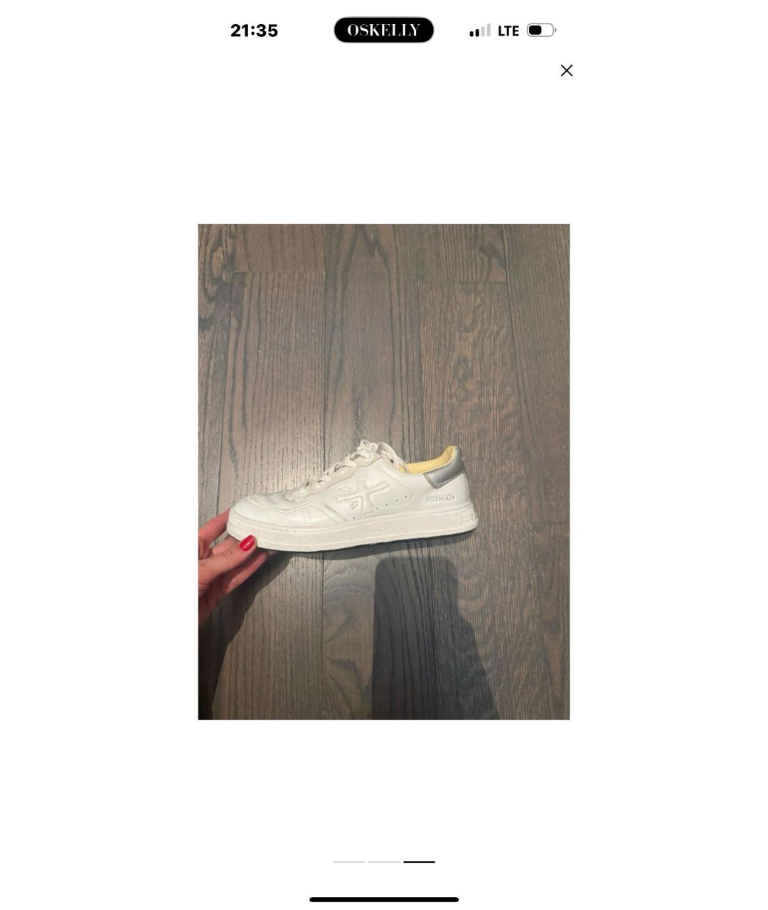 PREMIATA Белые кожаные кеды, фото 4