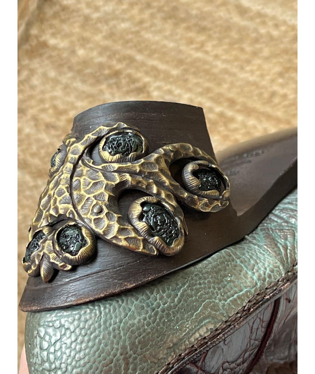 GIUSEPPE ZANOTTI DESIGN Коричневые кожаные полусапоги, фото 8