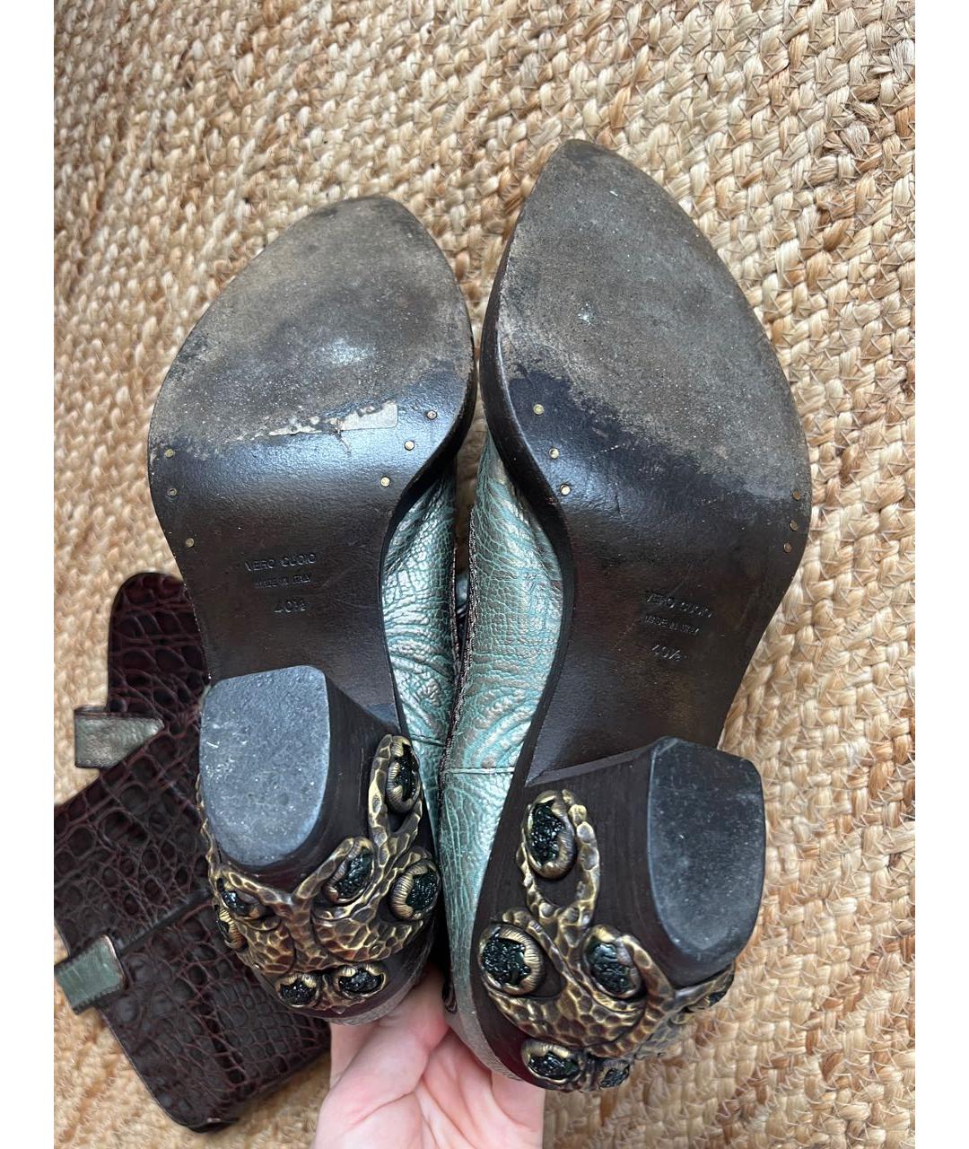 GIUSEPPE ZANOTTI DESIGN Коричневые кожаные полусапоги, фото 4