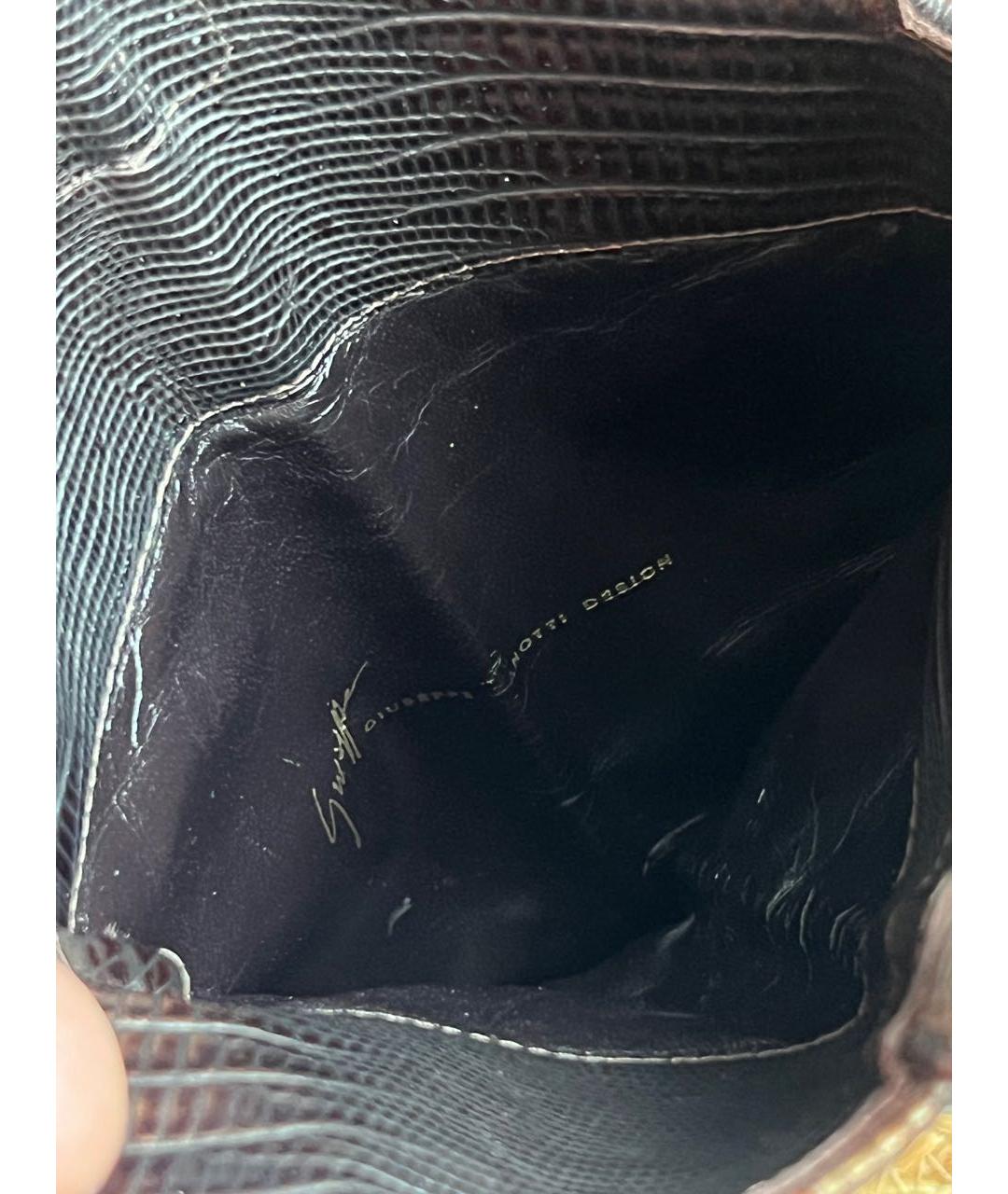 GIUSEPPE ZANOTTI DESIGN Коричневые кожаные полусапоги, фото 5