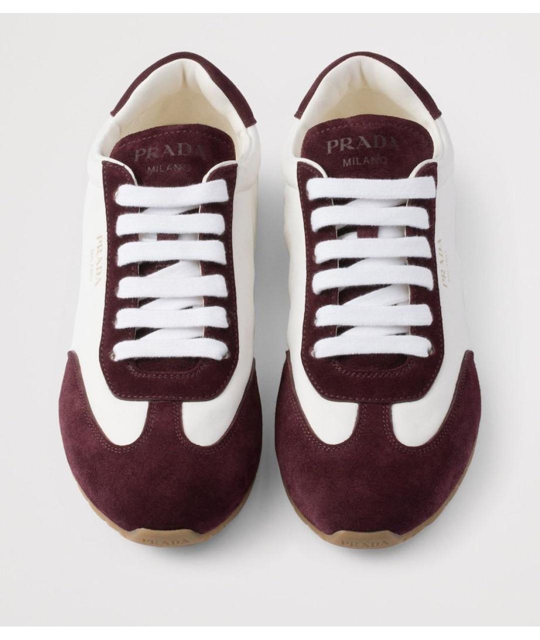 PRADA Белые замшевые кроссовки, фото 2