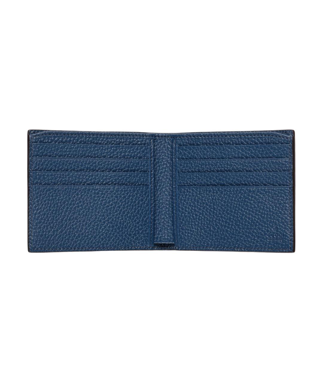 GUCCI Синий кожаный кошелек, фото 4