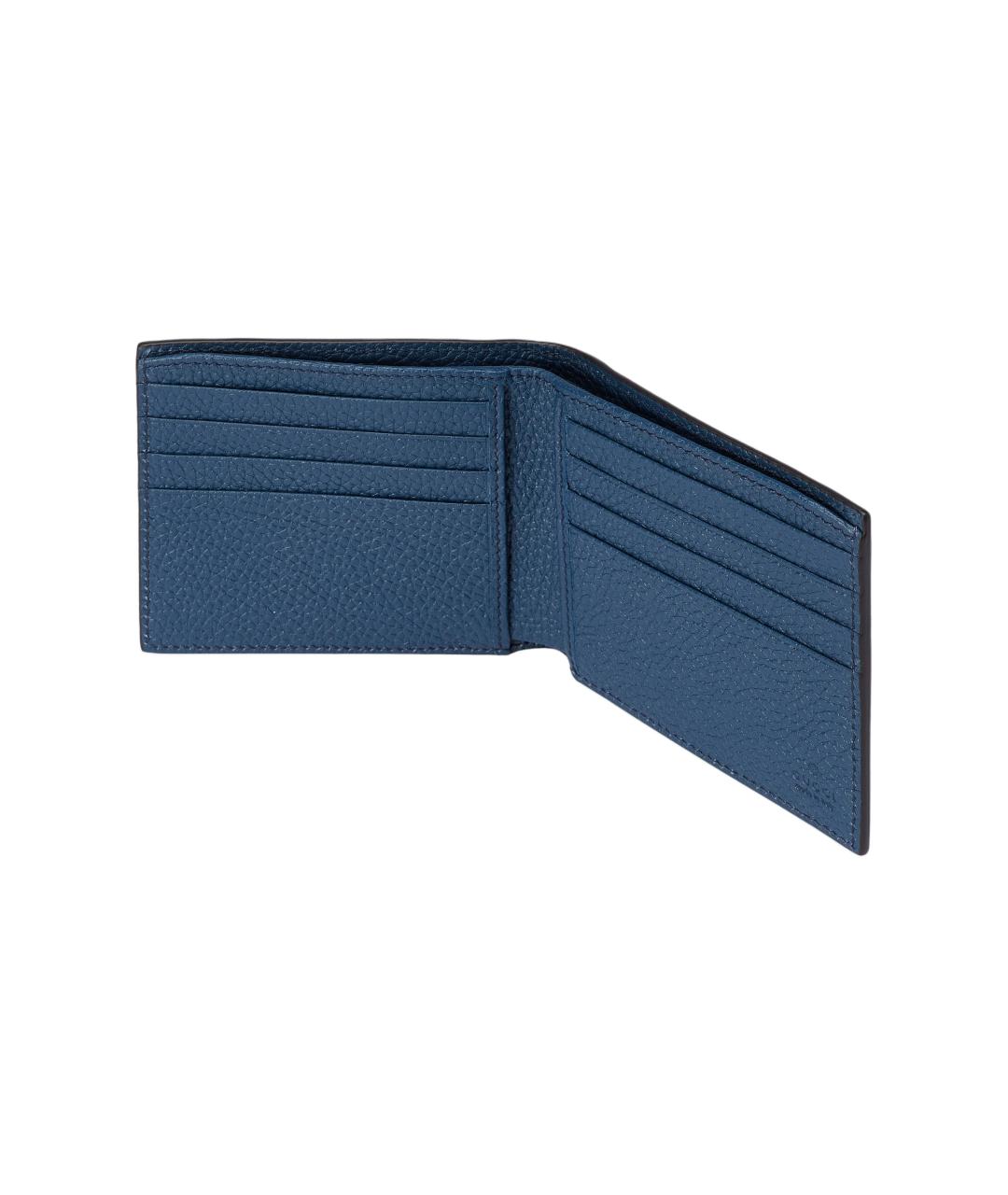 GUCCI Синий кожаный кошелек, фото 5