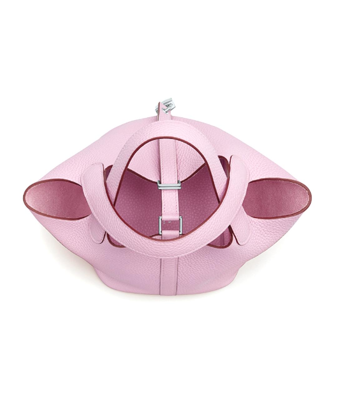 HERMES Розовая кожаная сумка через плечо, фото 3