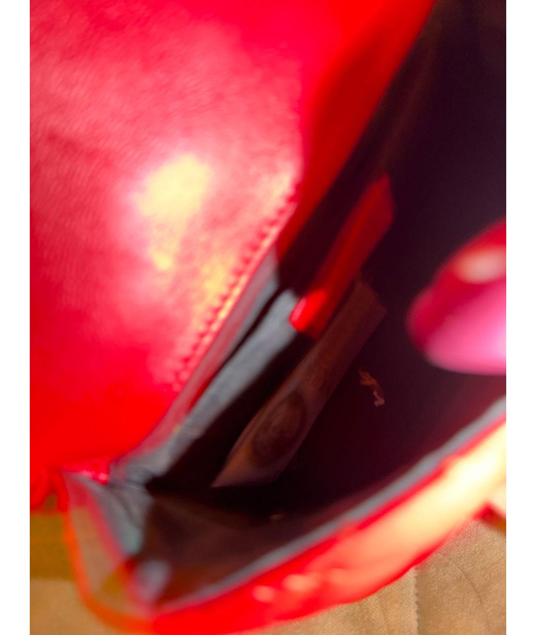 VERSACE Красная кожаная сумка через плечо, фото 7