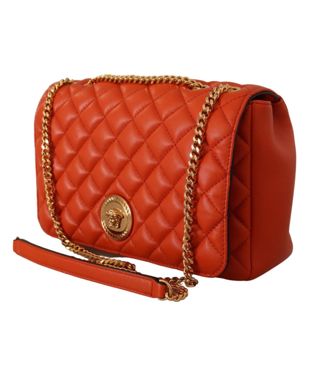 VERSACE Красная кожаная сумка через плечо, фото 2