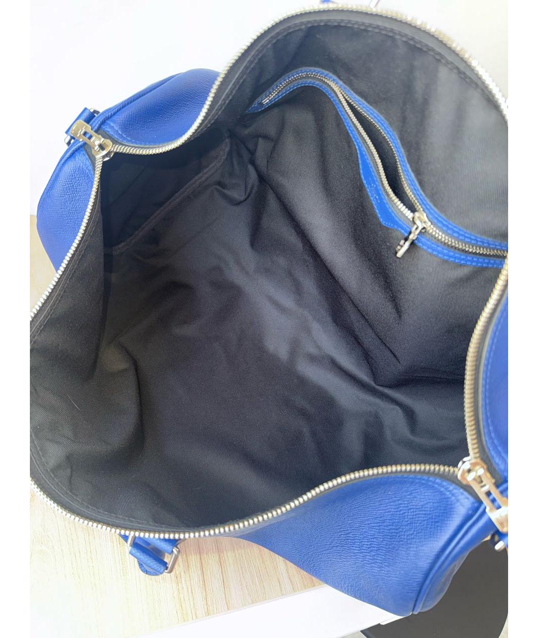 LOUIS VUITTON Синяя кожаная дорожная/спортивная сумка, фото 7