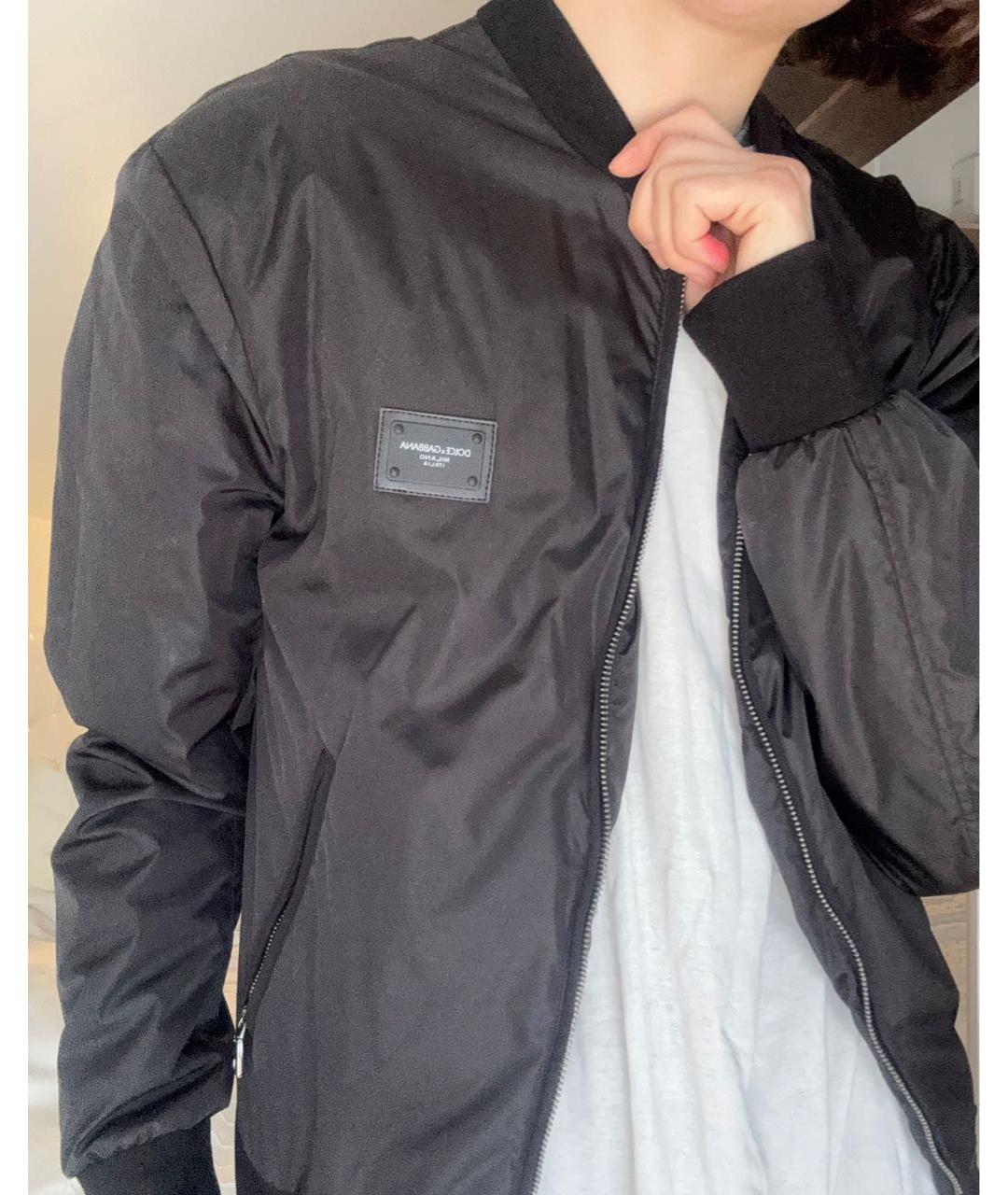 DOLCE&GABBANA Черная полиамидовая куртка, фото 6