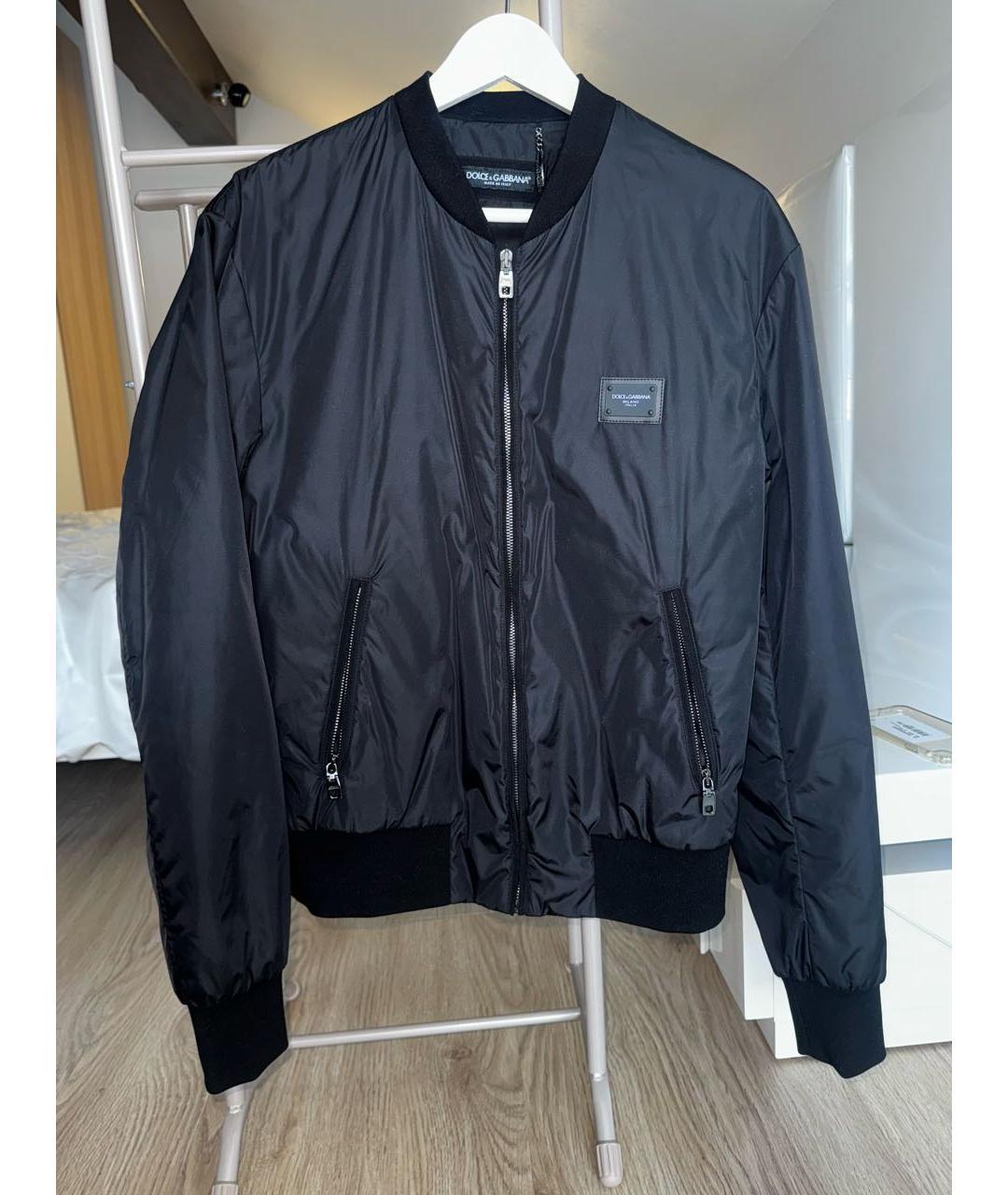 DOLCE&GABBANA Черная полиамидовая куртка, фото 7