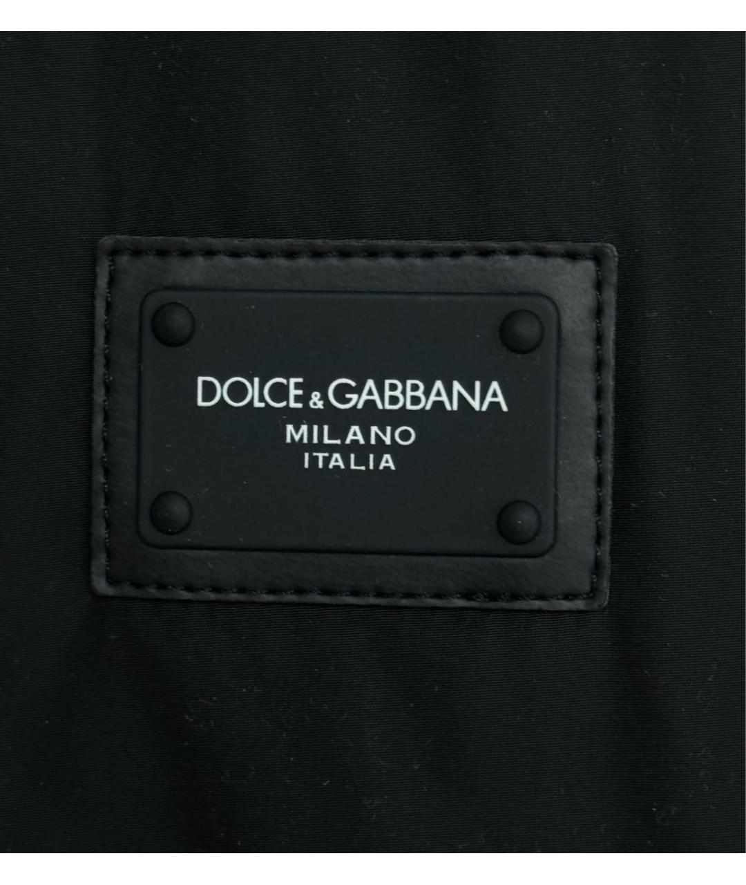 DOLCE&GABBANA Черная полиамидовая куртка, фото 4