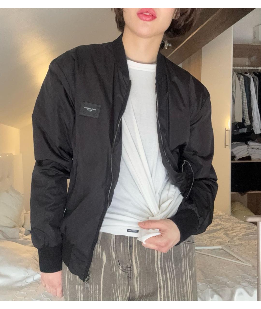 DOLCE&GABBANA Черная полиамидовая куртка, фото 2