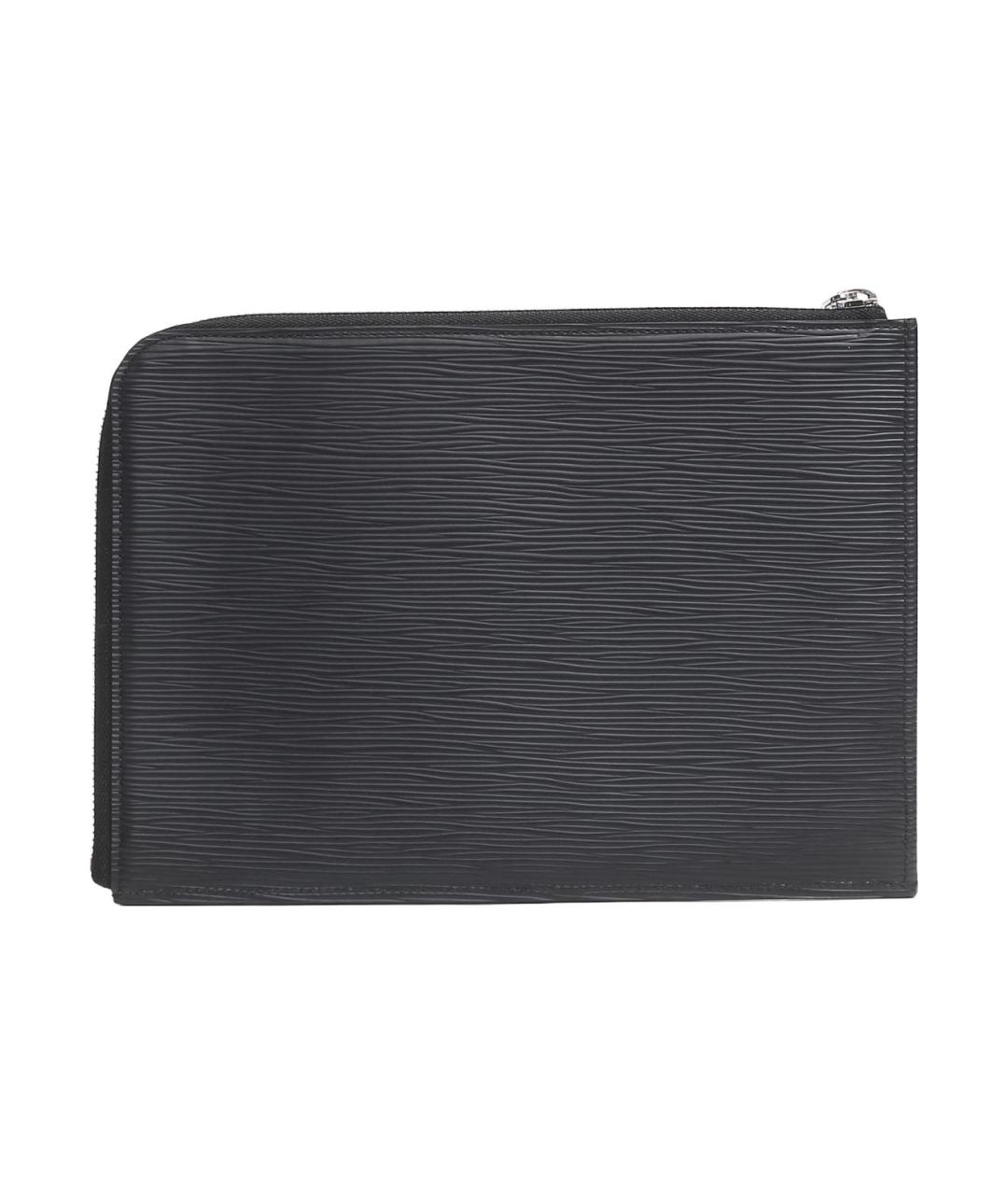 LOUIS VUITTON Черная кожаная папка для документов, фото 3