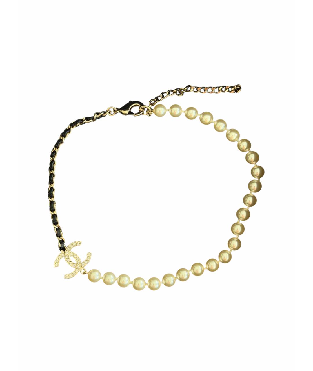 CHANEL Белый жемчужный чокер, фото 1