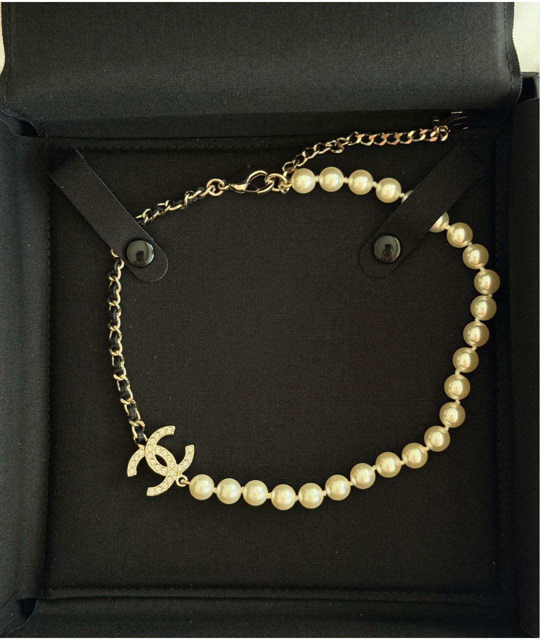 CHANEL Белый жемчужный чокер, фото 4