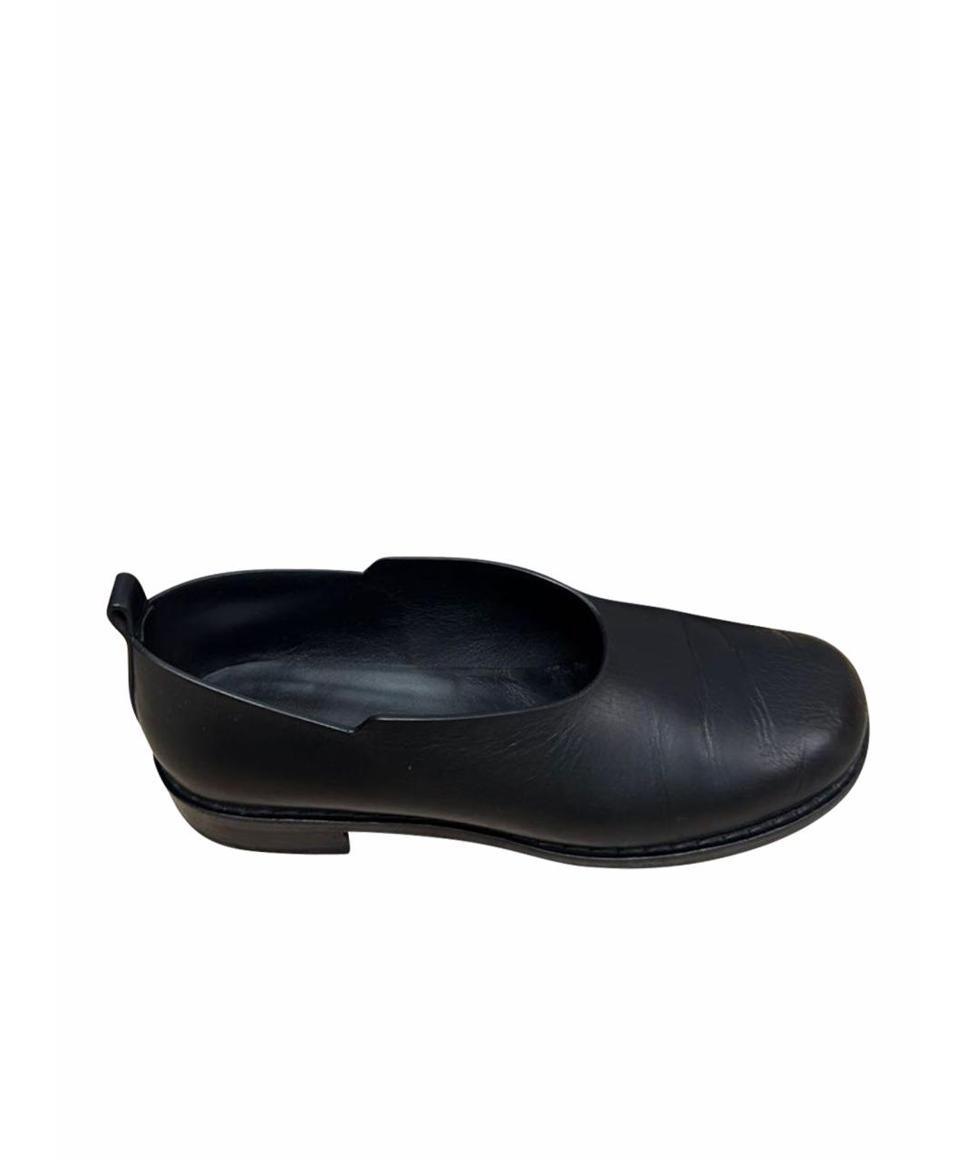 THE ROW Черные кожаные лоферы, фото 1