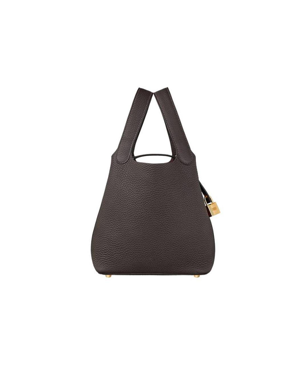 HERMES Коричневая кожаная сумка через плечо, фото 2