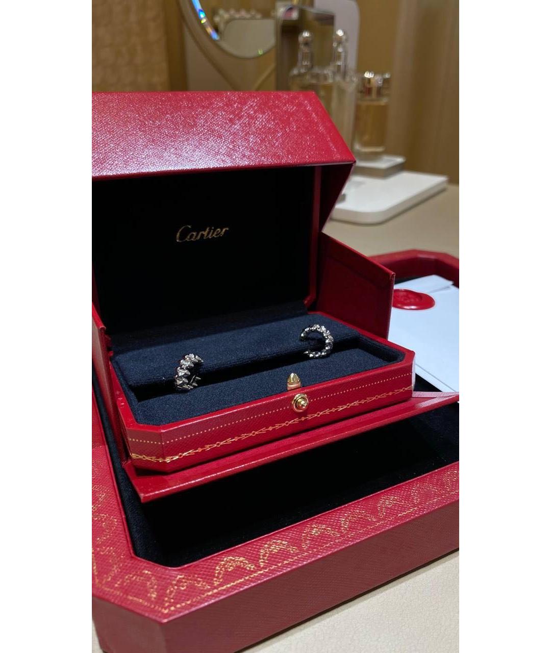 CARTIER Серебряные серьги из белого золота, фото 2