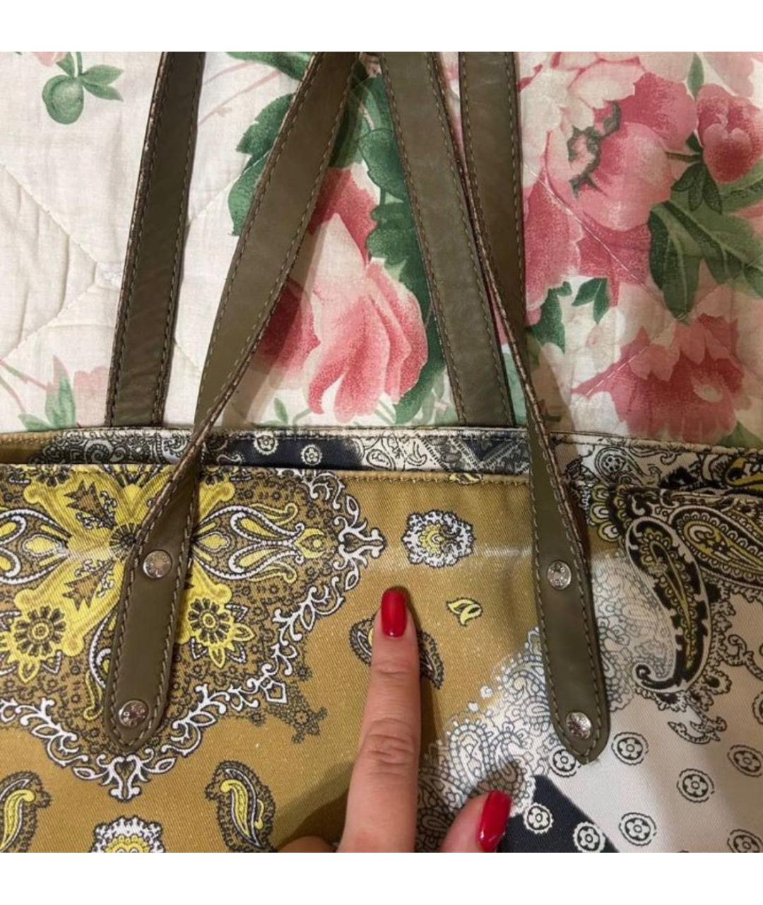 ETRO Мульти хлопковая сумка с короткими ручками, фото 8